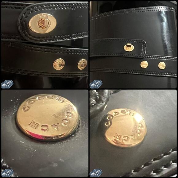 COACH Women’s ‘Talia' Black Waterproof Tall Designer Rain/Snow Boots | NEW!! - Picture 15 of 16